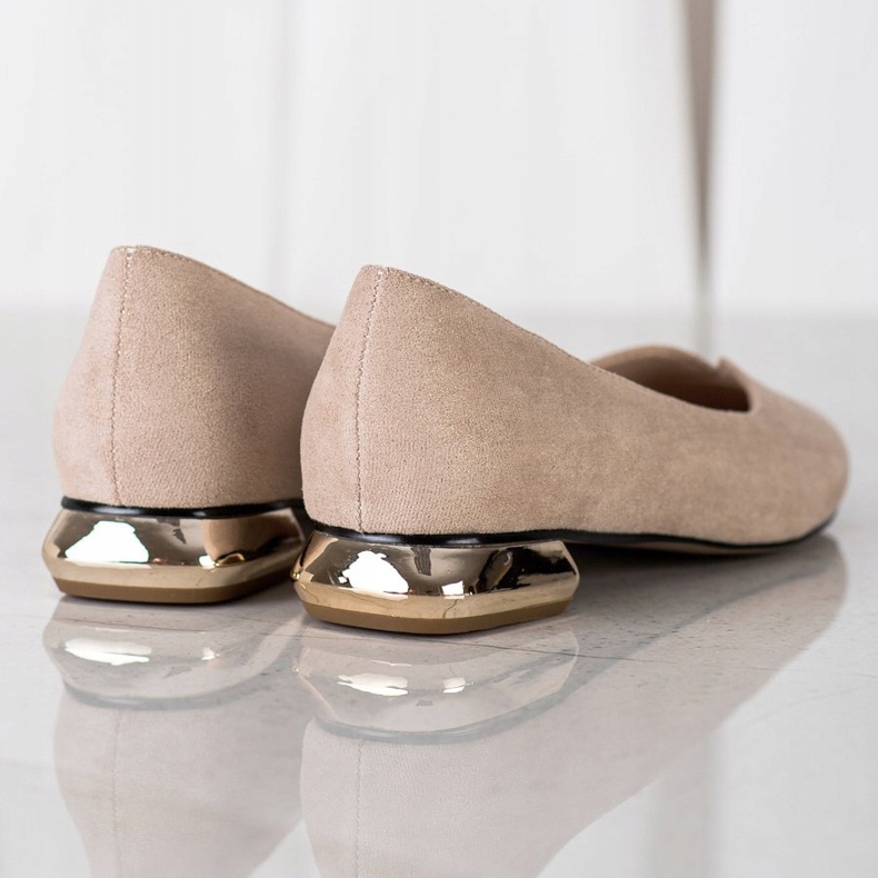 Escarpins à talon doré VINCEZA beige 1 Escarpins à talon doré VINCEZA beige 1