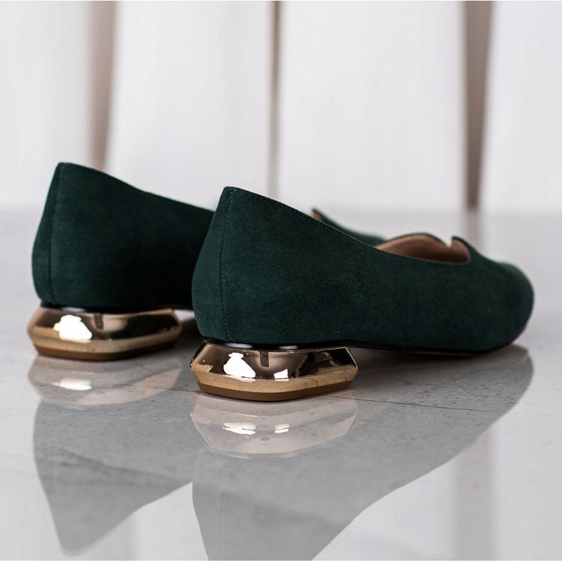 Escarpins à talon doré VINCEZA vert 2