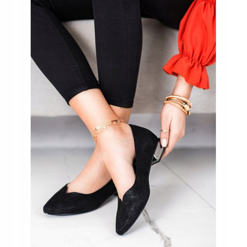 Escarpins à talon argenté VINCEZA le noir 1