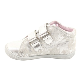 Mazurek Bottines velcro en cuir de sport 1264 fleur d'argent 1