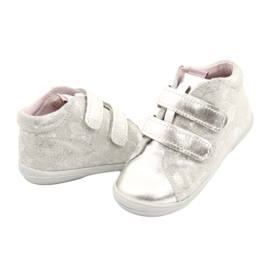 Mazurek Bottines velcro en cuir de sport 1264 fleur d'argent 3