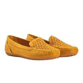 Mocassins jaunes à bout ajouré Frida 1