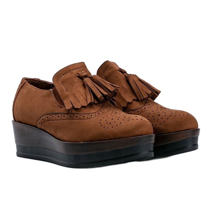 Richelieus en daim marron Makenzie brun 1