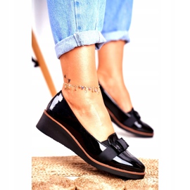 Vinceza Chaussures Richelieu Femme Sur Compensées Laquées Noires Milona 3