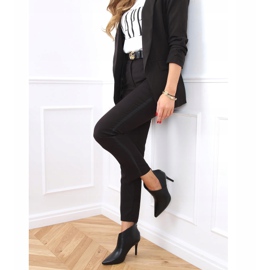 Bottines noires sur épingle découpé noir 9561 Noir le noir 1