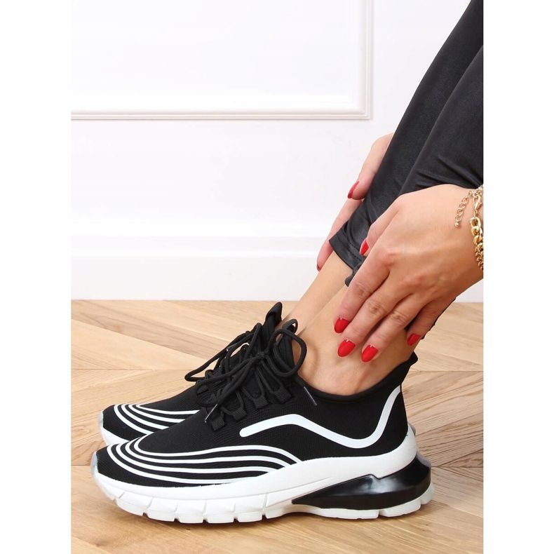 Chaussettes noires BX1820-SP NOIR/BLANC chaussures de sport 1