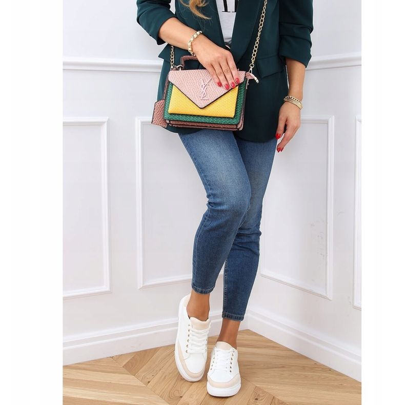 Baskets femme blanches 6110 Beige 2