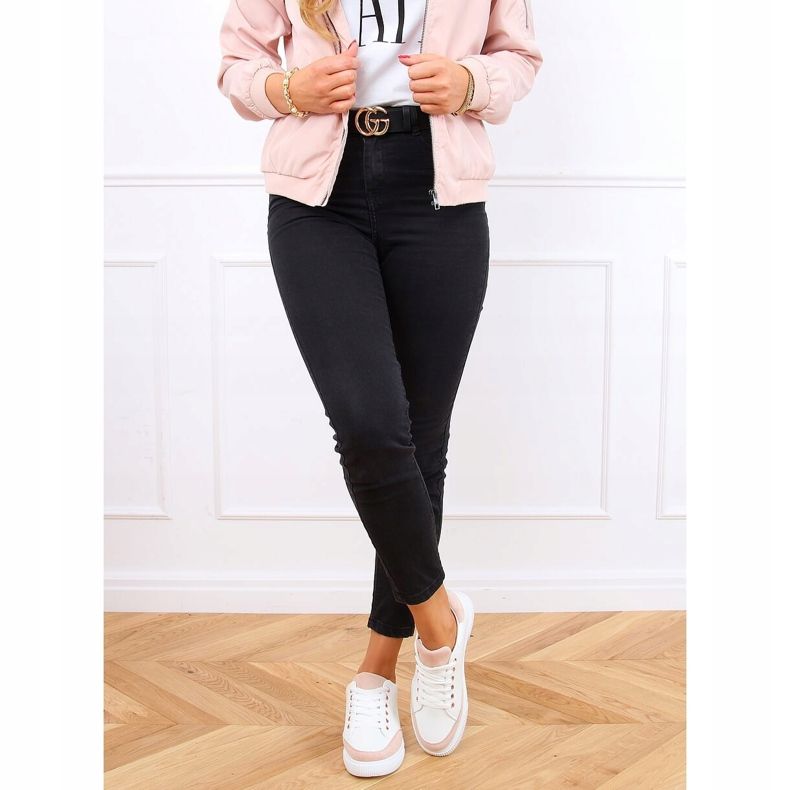 Baskets femme blanches 6110 Rose 2