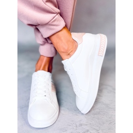 Baskets blanches pour femmes CC-42 Rose 1