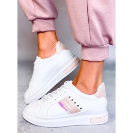 Baskets blanches pour femmes CC-42 Rose 2