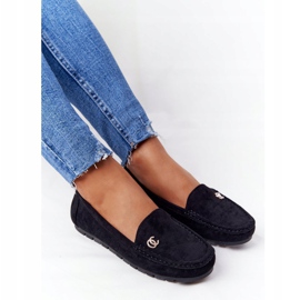 PS1 Mocassins Femme Noirs En Daim Madelyn le noir 4