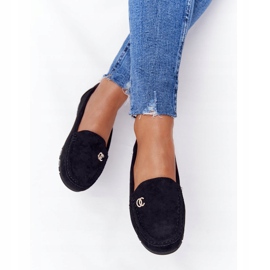 PS1 Mocassins Femme Noirs En Daim Madelyn le noir 2