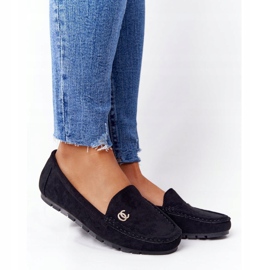 PS1 Mocassins Femme Noirs En Daim Madelyn le noir 1