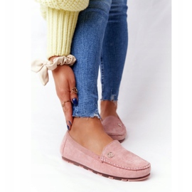 PS1 Mocassins Femme En Daim Rose Madelyn 2