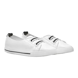 Baskets en similicuir blanches Isabela 1