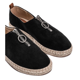 Espadrilles noires avec une fermeture éclair Jaiden le noir 2