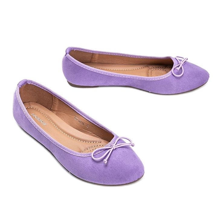 Ballerines violettes en éco-daim Aiyana 1