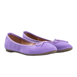 Ballerines violettes en éco-daim Aiyana 2