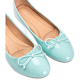 Ballerines laquées vertes à nœud Lesley 2