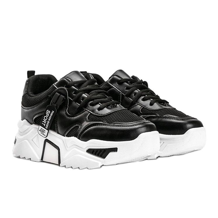 Baskets noires à semelle épaisse Cristina 1