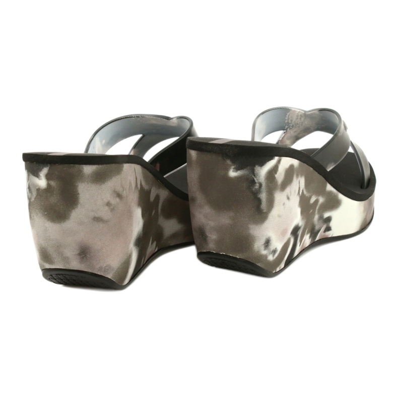 Pantoufles compensées Ipanema 83071 Lipsick Straps VII pour femmes noir gris 3