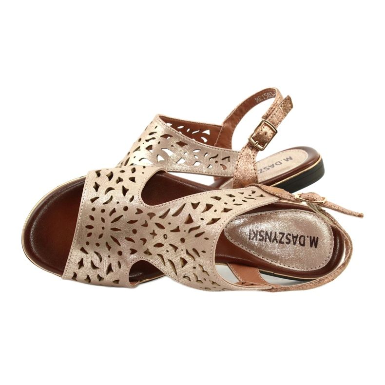 M.Daszyński Sandales dorées ajourées MR1583-34 4