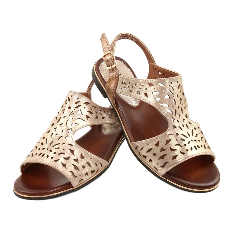 M.Daszyński Sandales dorées ajourées MR1583-34 3