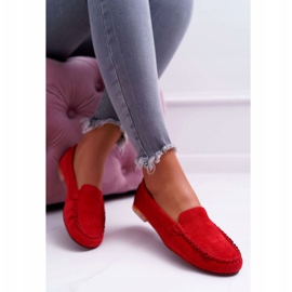 Mocassins femme en daim Sergio Leone 722 rouge 3