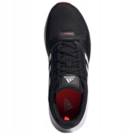 Chaussures de course Adidas Runfalcon 2.0 M FZ2803 blanche le noir orange 2