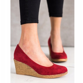 Escarpins en daim VINCEZA rouge 1