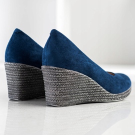 Escarpins en daim VINCEZA bleu 4