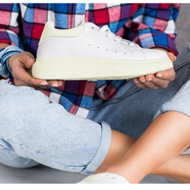 SHELOVET Baskets sur la plate-forme verte blanc 1