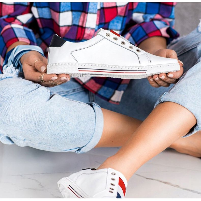 Filippo Chaussures de sport, baskets en cuir blanc 1