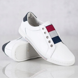 Filippo Chaussures de sport, baskets en cuir blanche 2