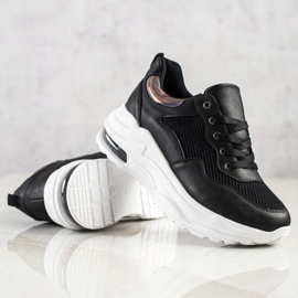Weide Baskets confortables sur la plate-forme le noir 1