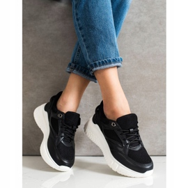 Weide Baskets noires à paillettes le noir 1