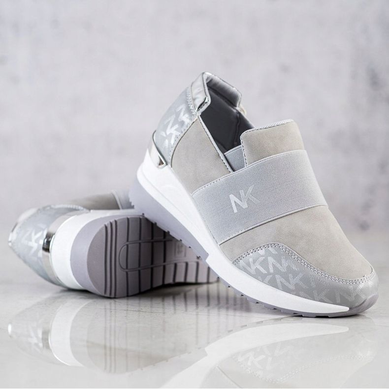 SHELOVET Baskets grises à enfiler 2