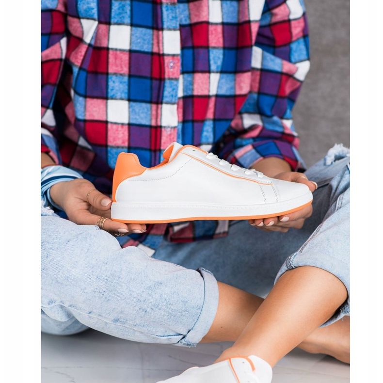 SHELOVET Baskets basses avec cuir écologique blanche 2