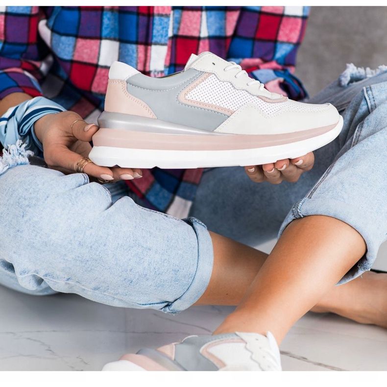 ARTIKER Baskets en cuir sur la plate-forme multicolore 1