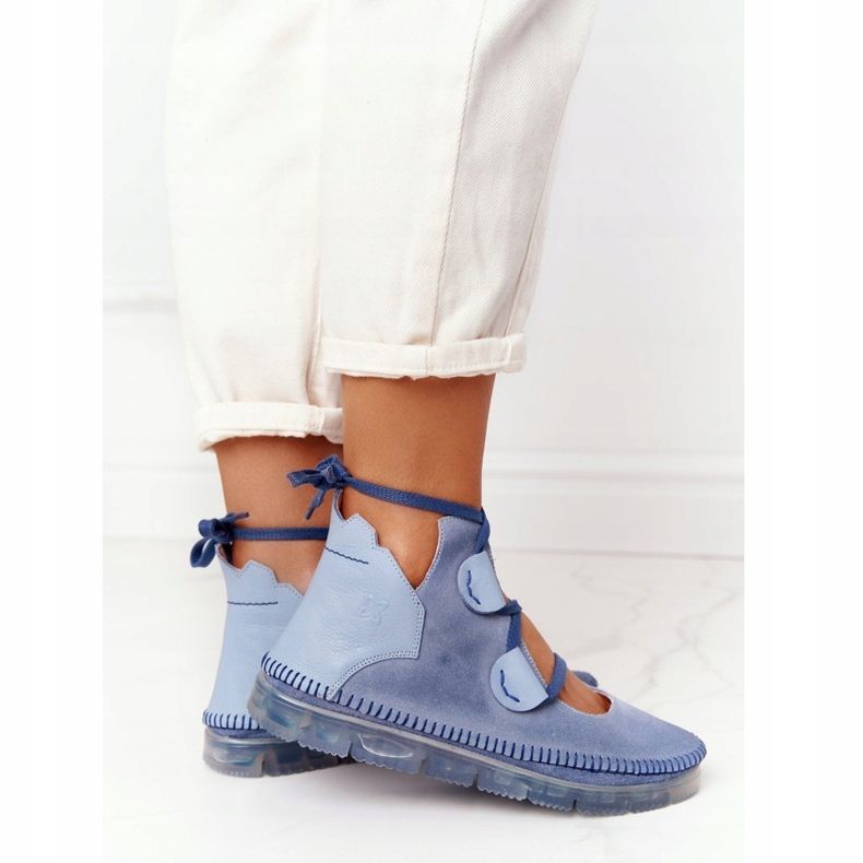 Boots cuir femme Maciejka Bleu 04457-06 multicolore 2