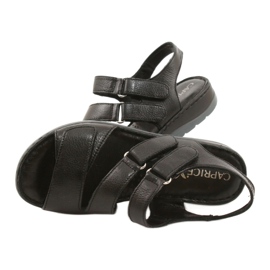 Caprice Sandales en cuir confortables avec velcro 28152-26 le noir 3 Caprice Sandales en cuir confortables avec velcro 28152-26 le noir 3