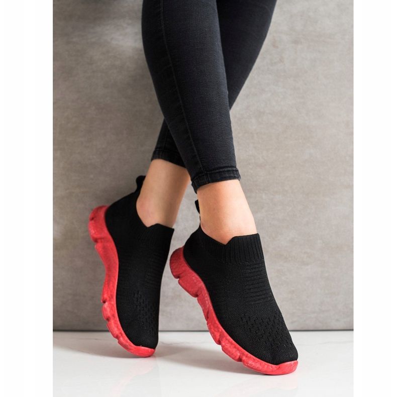 SHELOVET Baskets à enfiler à la mode le noir 1