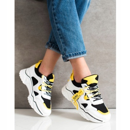 Weide Baskets à lacets à la mode blanche le noir multicolore 2