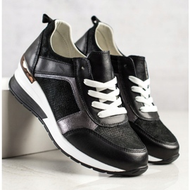 Baskets pailletées VINCEZA noir 1