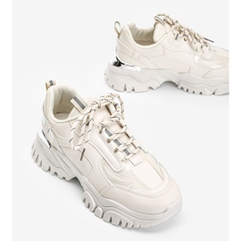 Baskets beiges avec empiècements métallisés Ansley 2 Baskets beiges avec empiècements métallisés Ansley 2