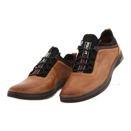 Polbut Chaussures décontractées en cuir pour hommes K24 1337 brun 1