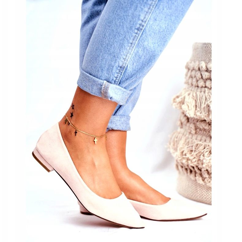 Evento Ballerines Femme En Daim Spitz Beige Westley 3