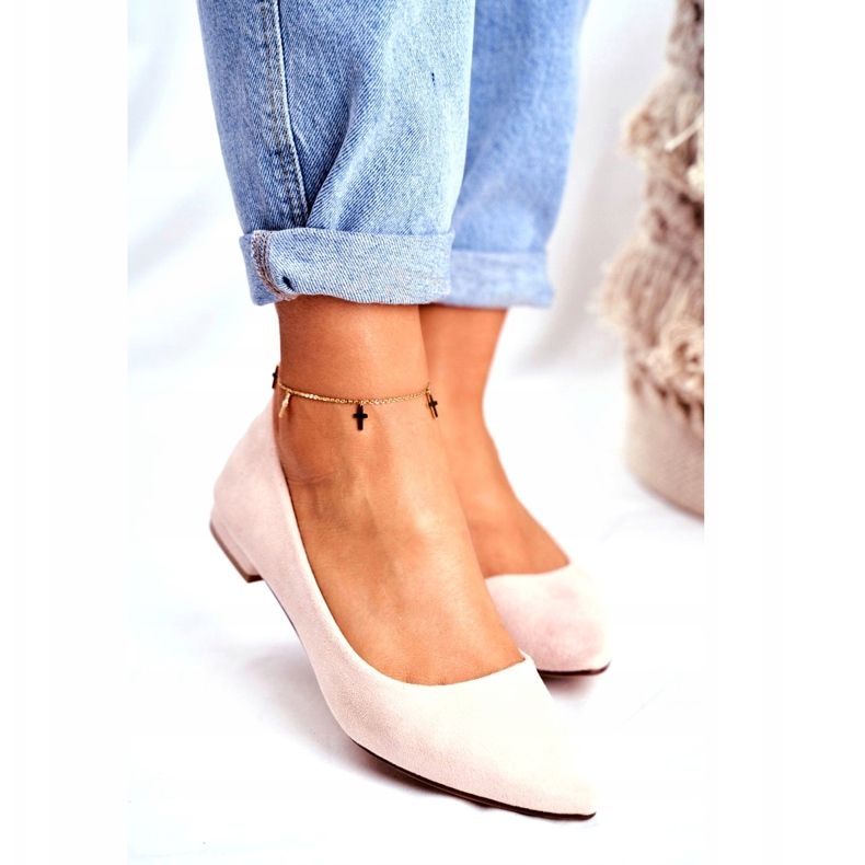 Evento Ballerines Femme En Daim Spitz Beige Westley 2