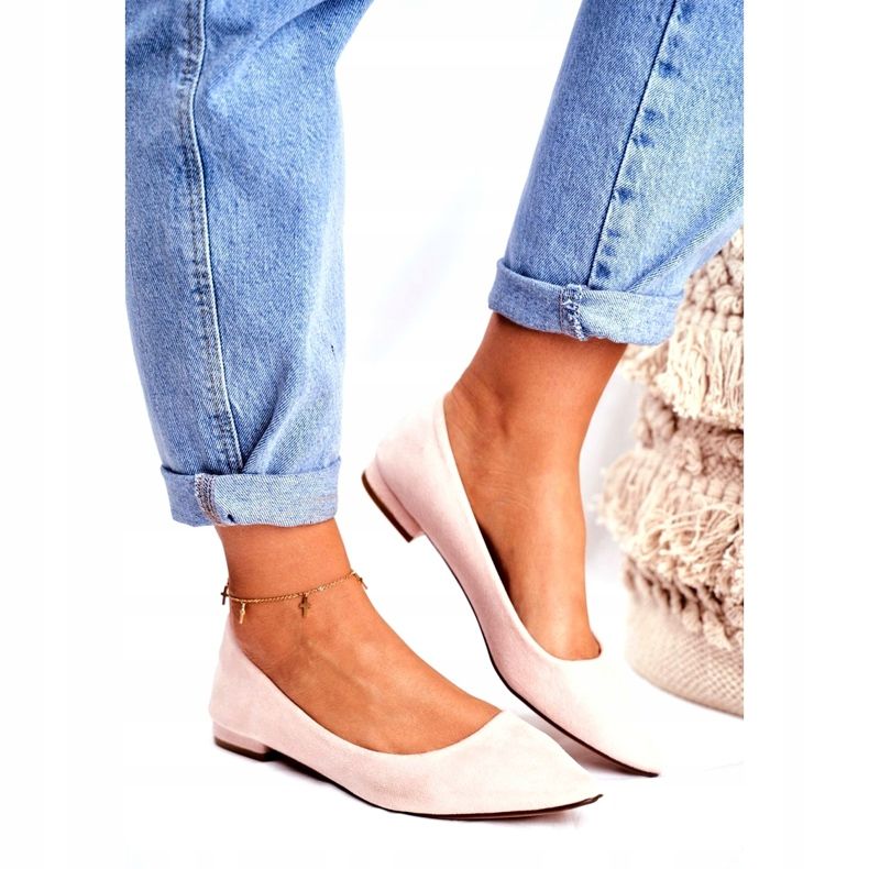 Evento Ballerines Femme En Daim Spitz Beige Westley 1