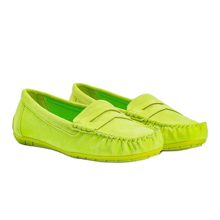 Mocassins femme Kyla verts 1